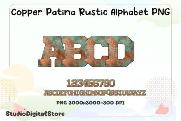 Copper Patina Rustic Alphabet: Graphics & Illustrations
