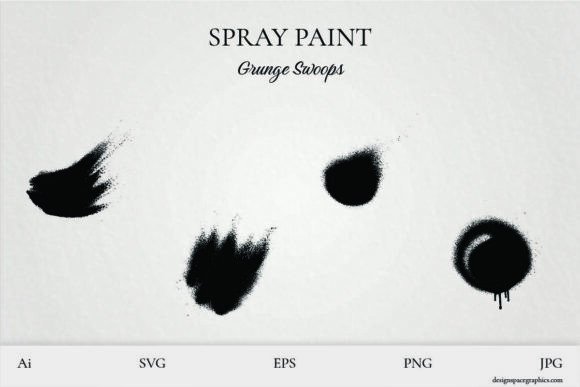 Grunge Spray Paint Swoop Vector Graphics & Illustrations
