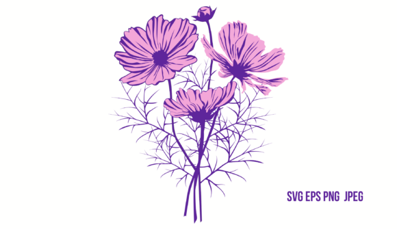 Pink Bouquet Cosmos: Graphics & Illustrations Review