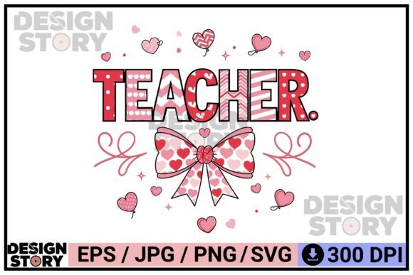 Review: Sweet Teacher Heart Bow Valentine Art for Embroidery