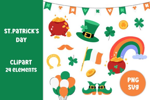 St Patricks Day PNG Clipart: Graphics & Illustrations