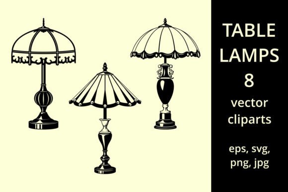 Table Lamps Set: Graphics and Illustrations