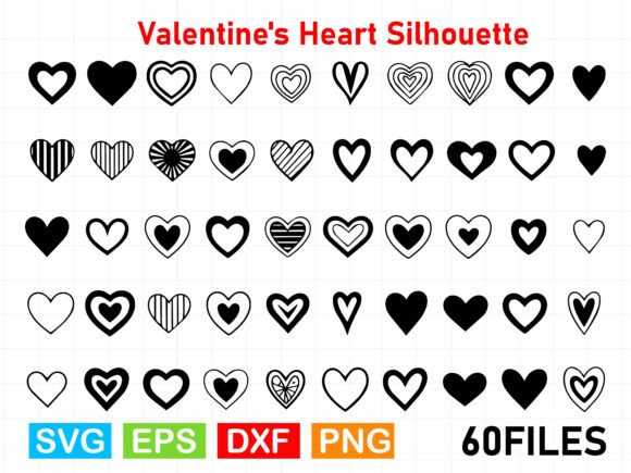 Valentine’s Heart Silhouette: Graphics and Illustrations